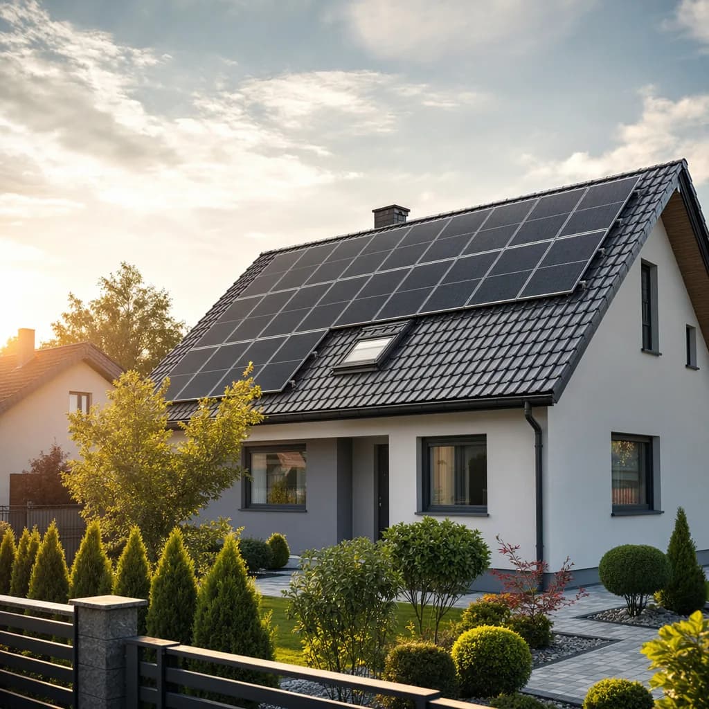 Realizacja SUNDEK Energia w Orzeszu - 9 kWp (18 paneli JA Solar 540 W) + pompa ciepła Panasonic 9 kW + magazyn Deye 10 kWh